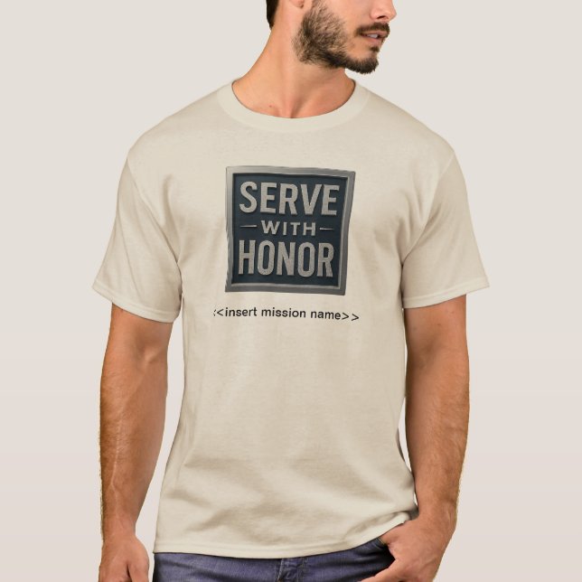  med Honor™-Manar (LDS Uppdrag Namn) T Shirt (Framsida)