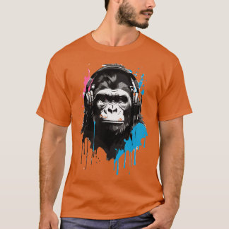 med hörlurar t shirt