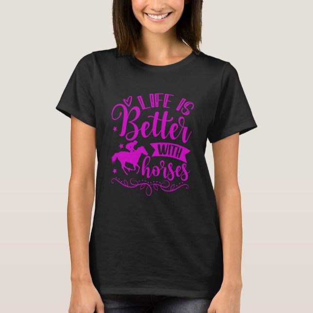 MED HORSES Horst Riders T Shirt (Framsida)
