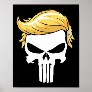 Med Iconic Trump Hair President Supporter Poster