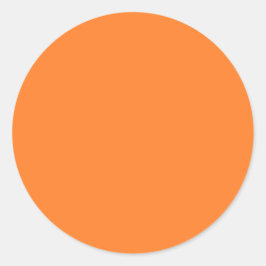 Med ingenting annat än Färg - Orange Runt Klistermärke