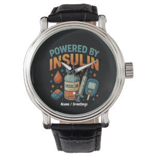 Med Insulin Diabetes Awareness Funny Quote Armbandsur