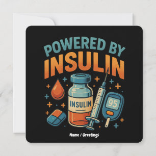 Med Insulin Diabetes Awareness Funny Quote Inbjudningar
