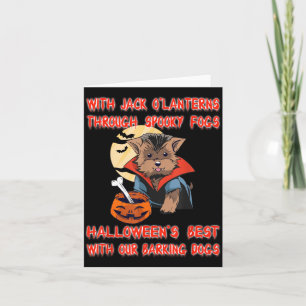 Med Jack O Lanterns Genom Kusliga Dimmor Roligt Kort