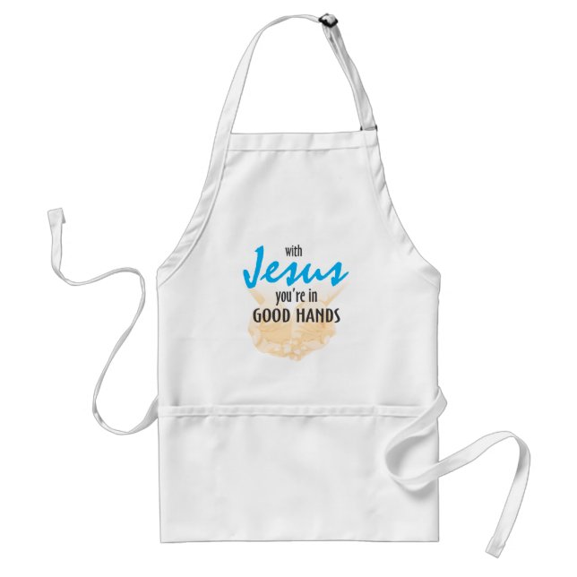 Med Jesus är du i bra händer Förkläde (Framsidan)