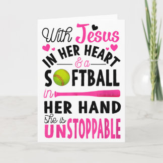 Med Jesus i hjärtat och en softboll är hon ostopp Kort