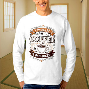 Med kaffe pappa och skämt t shirt