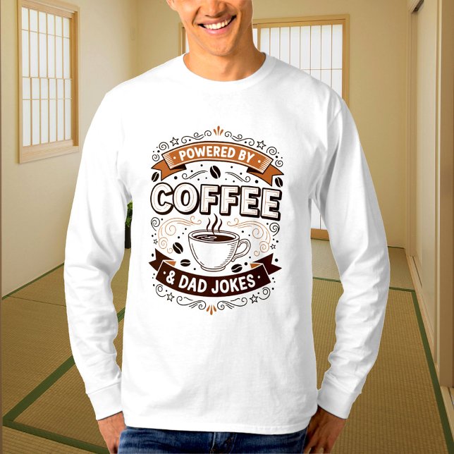 Med kaffe pappa och skämt t shirt (Skapare uppladdad)