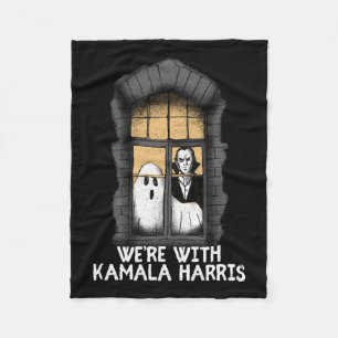 Med Kamala Harris Funny Halloween-valscary Fleecefilt