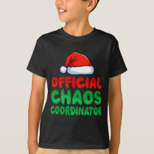 Med kaos koordinator santa mössa xmas semester t shirt