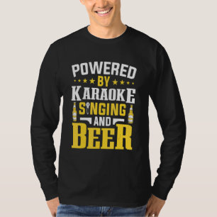 Med Karaoke Singing och Beer Microphone Sin T Shirt