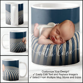 Med Kärlek Baby Vacker En Foto Mall Text Kaffemugg