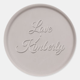 Med Kärlek Clay Vax förseglingsetikett Runt Klistermärke