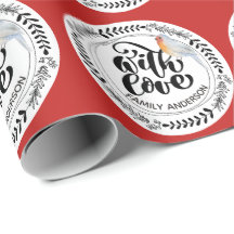 MED KÄRLEK Festive Winter Robin Personlig