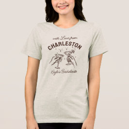 Med Kärlek från [din stad] Anpassningsbar Bachelor T Shirt
