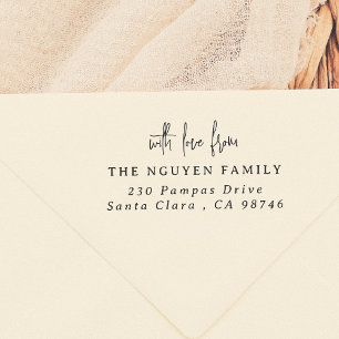 Med Kärlek från   Familj Namn och Returadress Självfärgande Stämpel