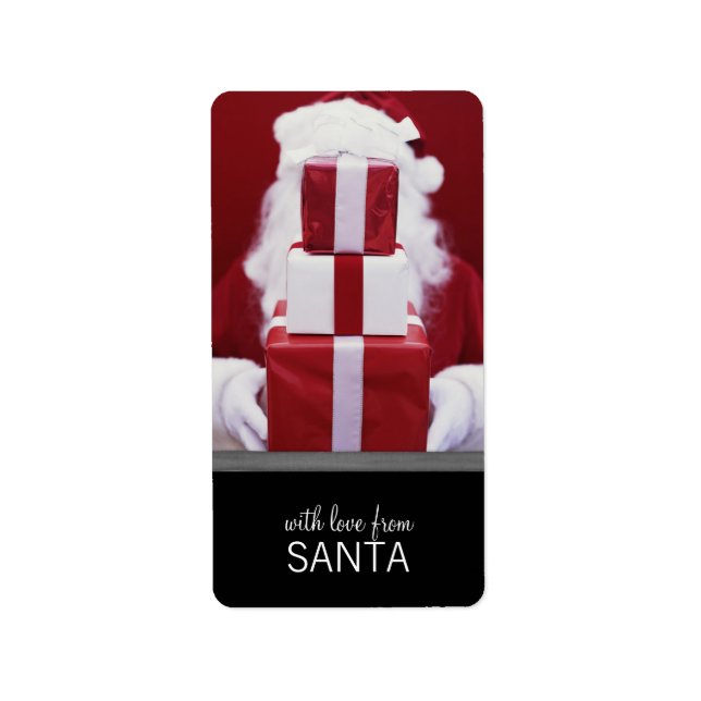 Med Kärlek från Santa Helgdag Märkre Adressetikett (Framsidan)