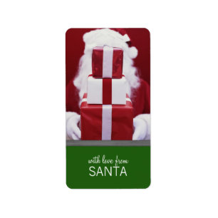 Med Kärlek från Santa Juletiketter Adressetikett