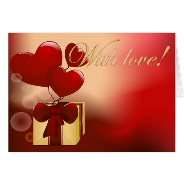 Med kärlek hälsningskort (Framsidan Horizontal)