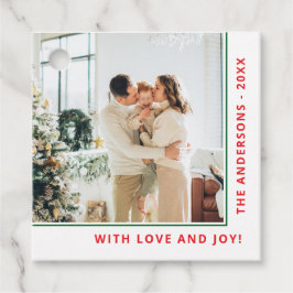 Med Kärlek & Joy|Family Namn|One Photo Favor Taggs Gåvor Etiketter