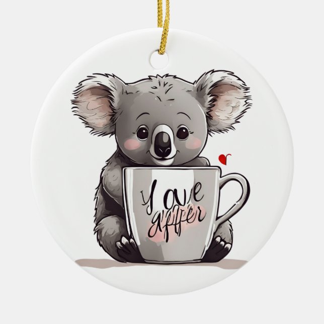 med kärlek julgransprydnad keramik (Framsidan)