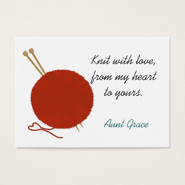 Med Kärlek Knitters Märkre Visitkort (Framsidan)