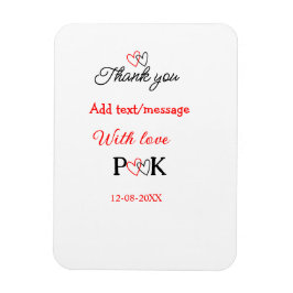 Med kärlek lägg till förnamn bokstav tack lägg til magnet