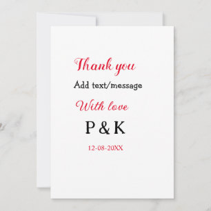 Med kärlek lägg till parets namn bokstav tack lägg inbjudningar