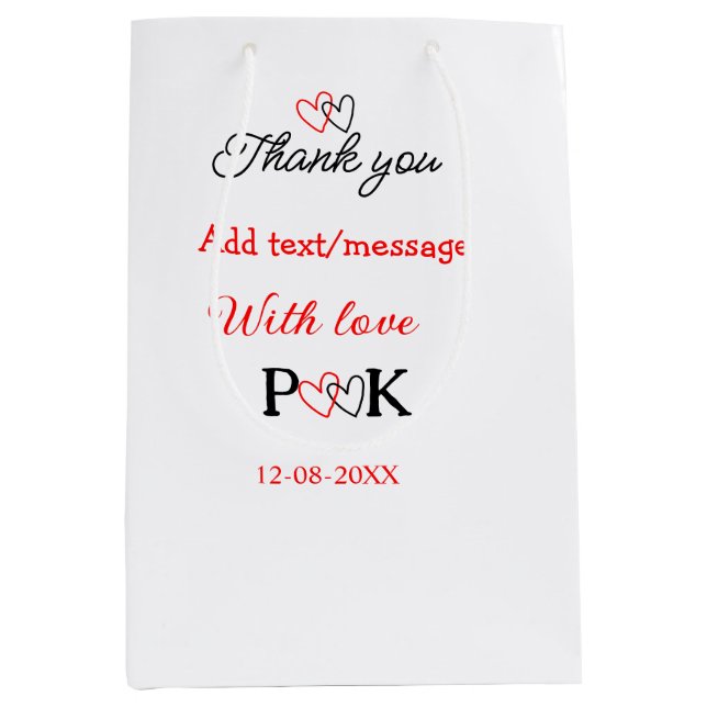 Med kärlek lägg till parets namn brev tack lägg ti (Framsidan)