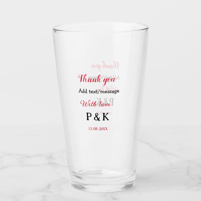 Med kärlek lägg till parnamn bokstav tack lägg til glaskopp (Framsida)