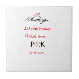 Med kärlek lägg till parnamn bokstav tack lägg til kakelplatta