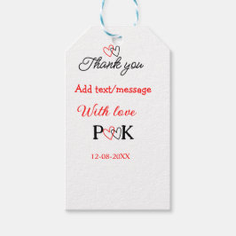 Med kärlek lägg till parnamn bokstav tack lägg til presentetikett