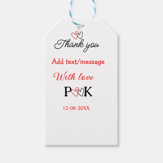 Med kärlek lägg till parnamn bokstav tack lägg til presentetikett (Framsidan)