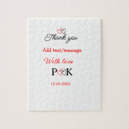 Med kärlek lägg till parnamn bokstav tack lägg til pussel