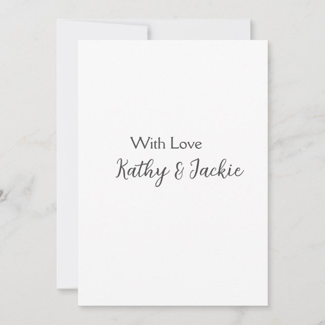 Med kärlek lägger du till ett par namn bröllop-min inbjudningar (Framsida)