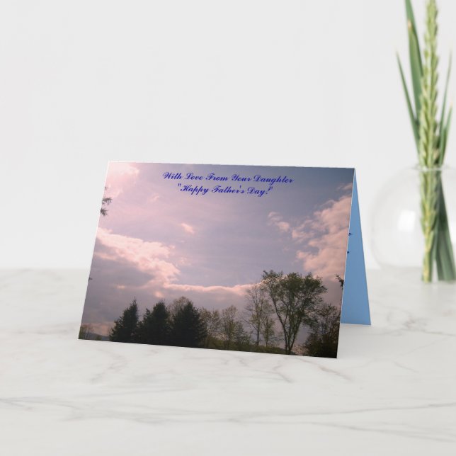 Med kärlek lycklig tjock från för din dotter "… kort (Framsida)