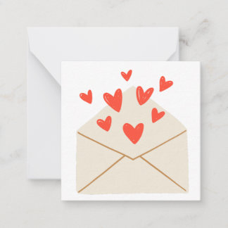 Med Kärlek Notecard (blank insida) Anteckningskort