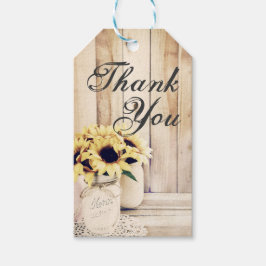 Med Kärlek och tack Mason Burk Bröllop Tack Presentetikett