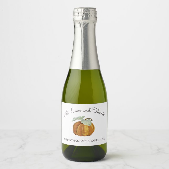 Med Kärlek och vit Pumpkin-gnistande Vin-märkning (Framsida)
