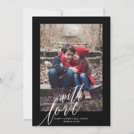 Med Kärlek på Fars dag-fotohälsningskort Julkort