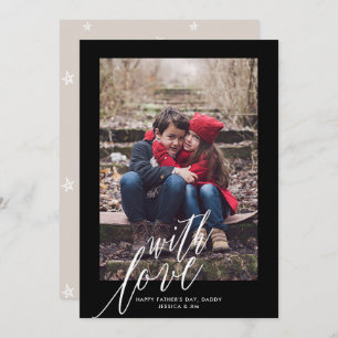 Med Kärlek på Fars dag-fotohälsningskort Julkort