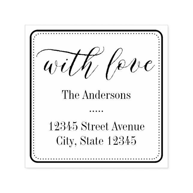 Med Kärlek Personlig Frimärke Självfärgande Stämpel (Design)