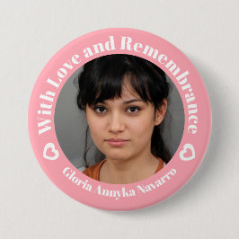 Med kärlek rosa, två vita hjärtan och fotohågkomst knapp