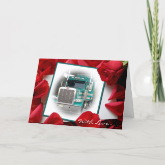 Med Kärlek...Stacks Lastbil-hälsningskort Kort