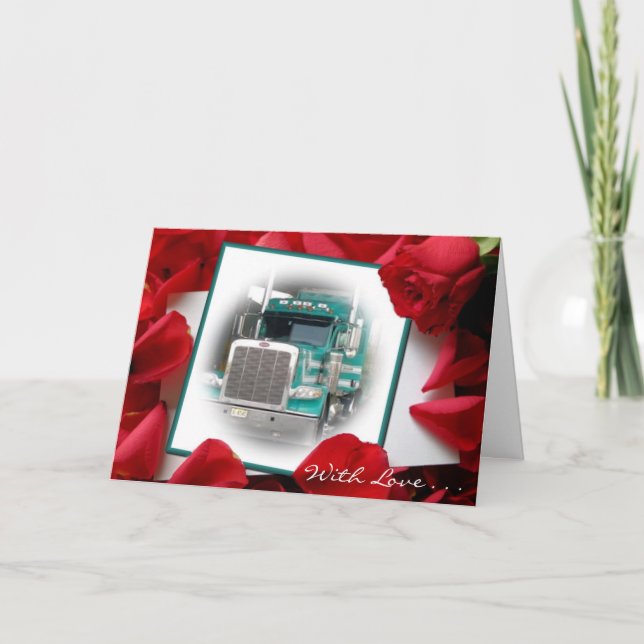 Med Kärlek...Stacks Lastbil-hälsningskort Kort (Framsida)