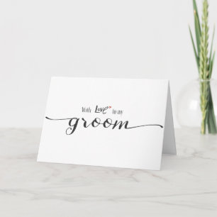Med Kärlek till mitt Groom Bröllopsdag-kort Kort