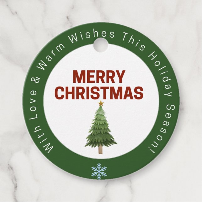 Med Kärlek & Warm Önskemål denna Julhelg Gåvor Etiketter (Framsida)