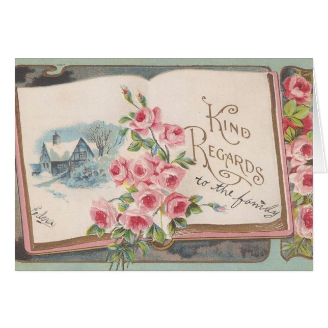 Med Kindest om familjen Hälsningskort (Framsidan Horizontal)