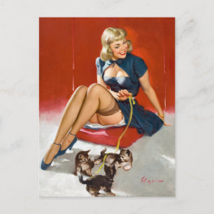 Med Kittens stift upp Vykort
