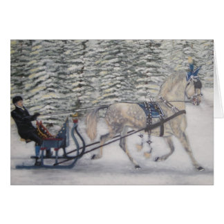 "Med Klockor på" equine kort